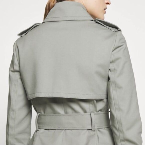 Club Monaco Matie Trench Coat in Sage Green Size XS - Picture 3 of 8